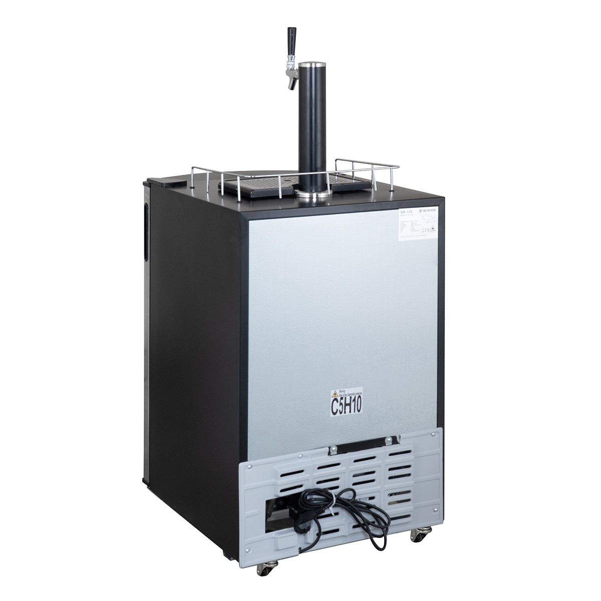 Bierkühler 128 Liter mit Zapfhahn, 665 x 515 x 815 mm, auf Rollen