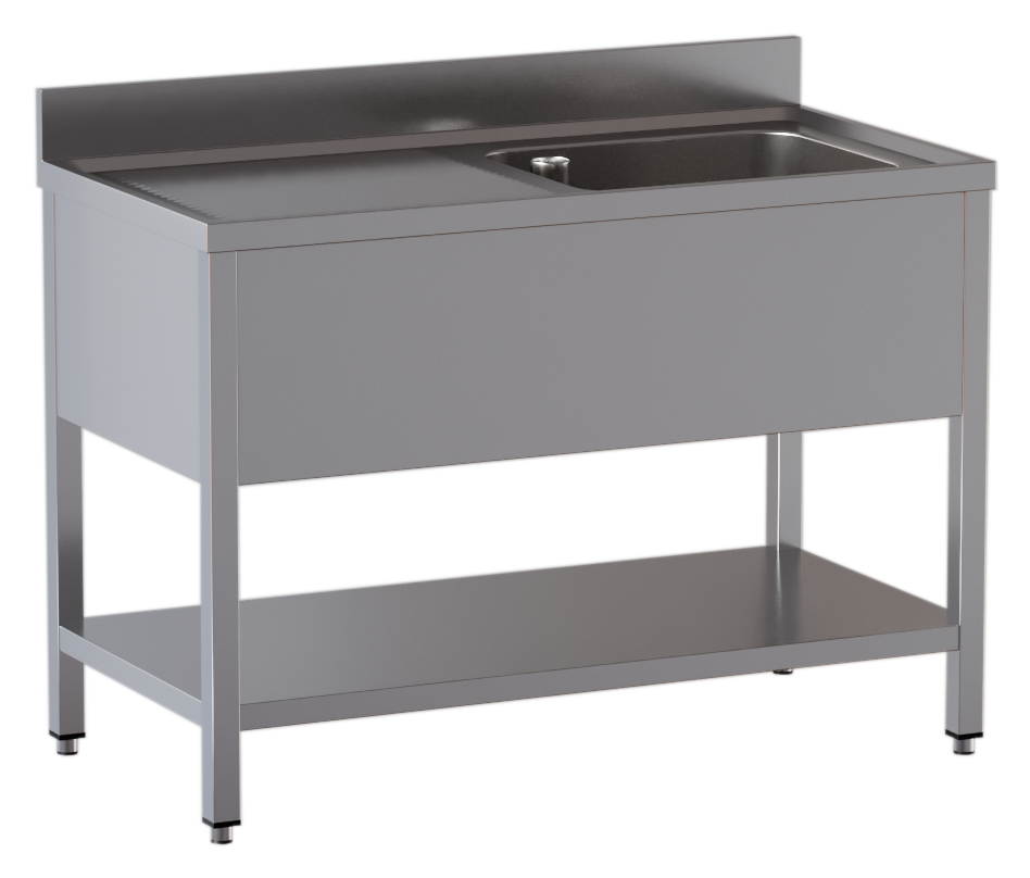 Spültisch ECO 10x7 mit 1 Becken rechts