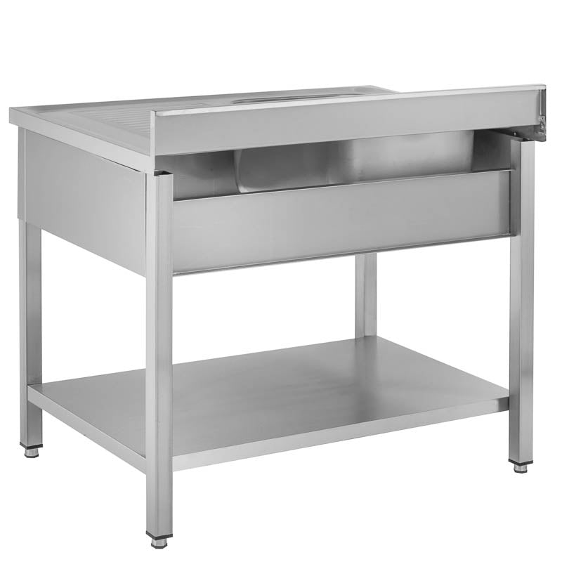 Spültisch Basic 10x7 mit 1 Becken links