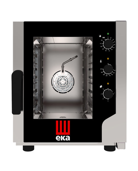 Tecnoeka Digitaler Elektro Kombi Ofen 5 x GN 2/3 mit manueller Bedienung und Dampffunktion