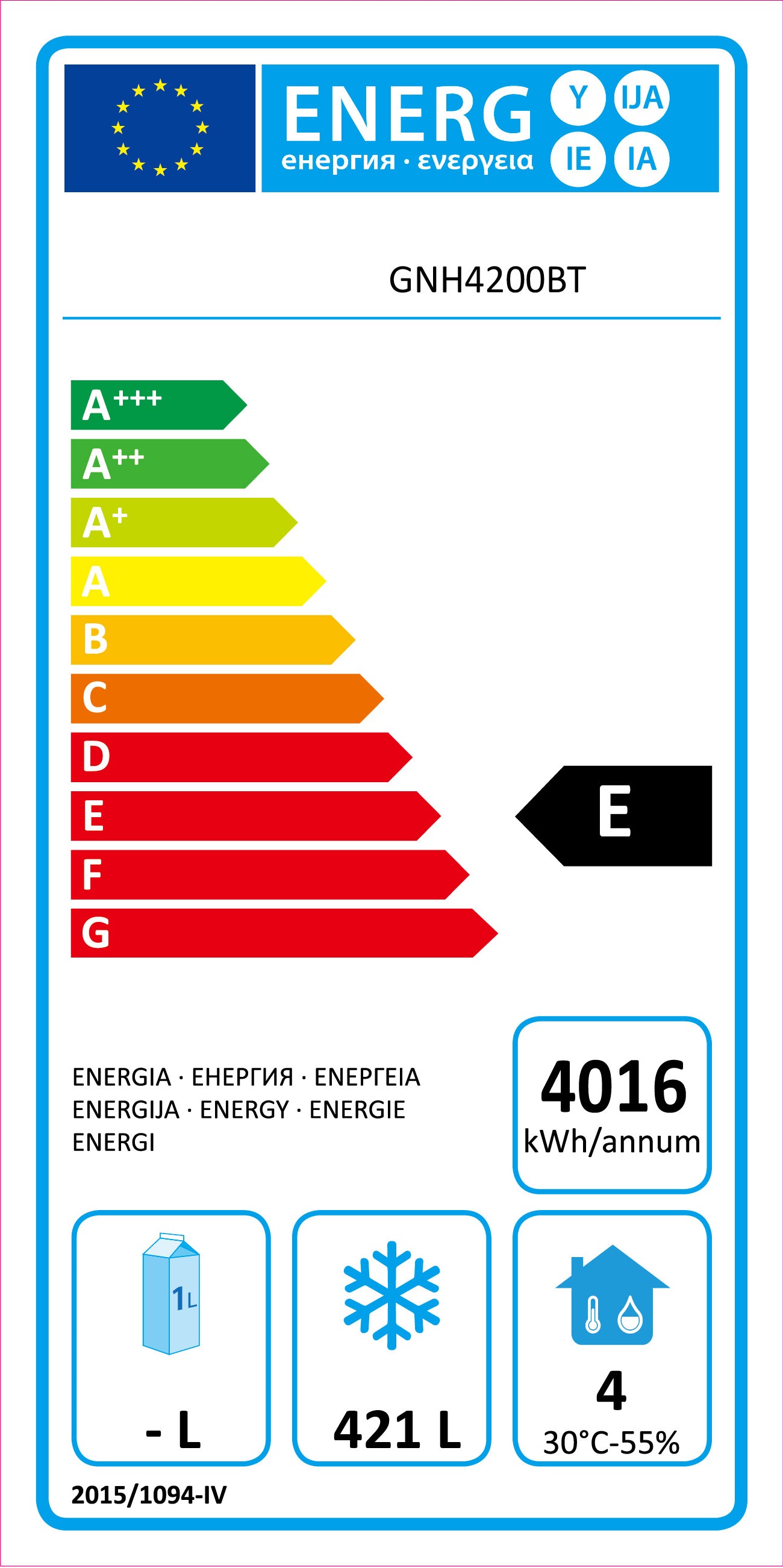Table de congélation ECO 4/0 avec dosseret - GN 1/1