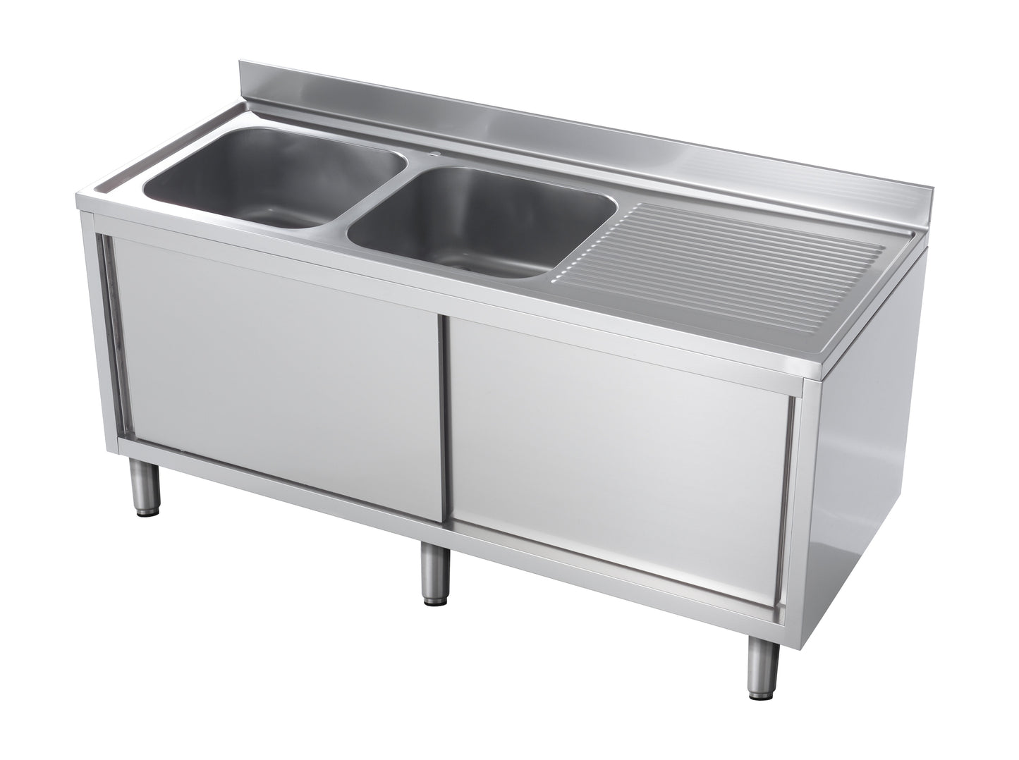 Spülschrank Eco 14x6 mit 2 Becken links