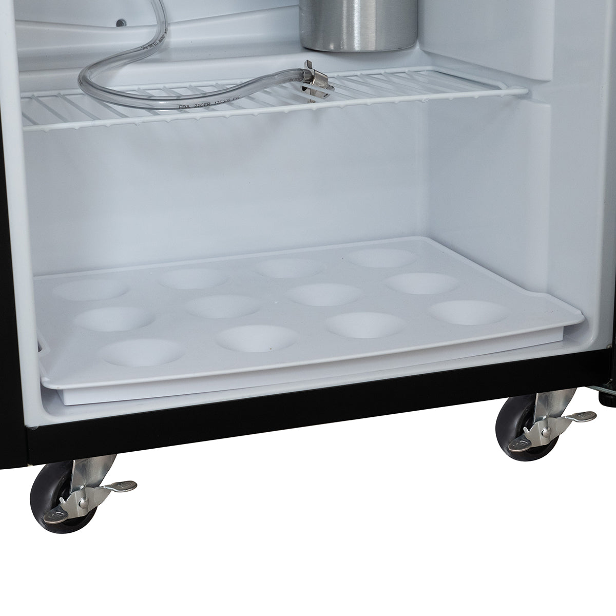 Bierkühler 128 Liter mit Zapfhahn, 665 x 515 x 815 mm, auf Rollen