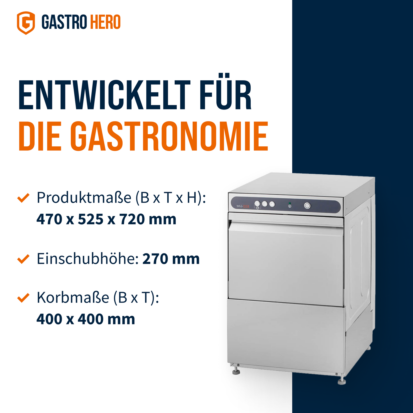 Gläserspülmaschine ECO 40 S 230 V