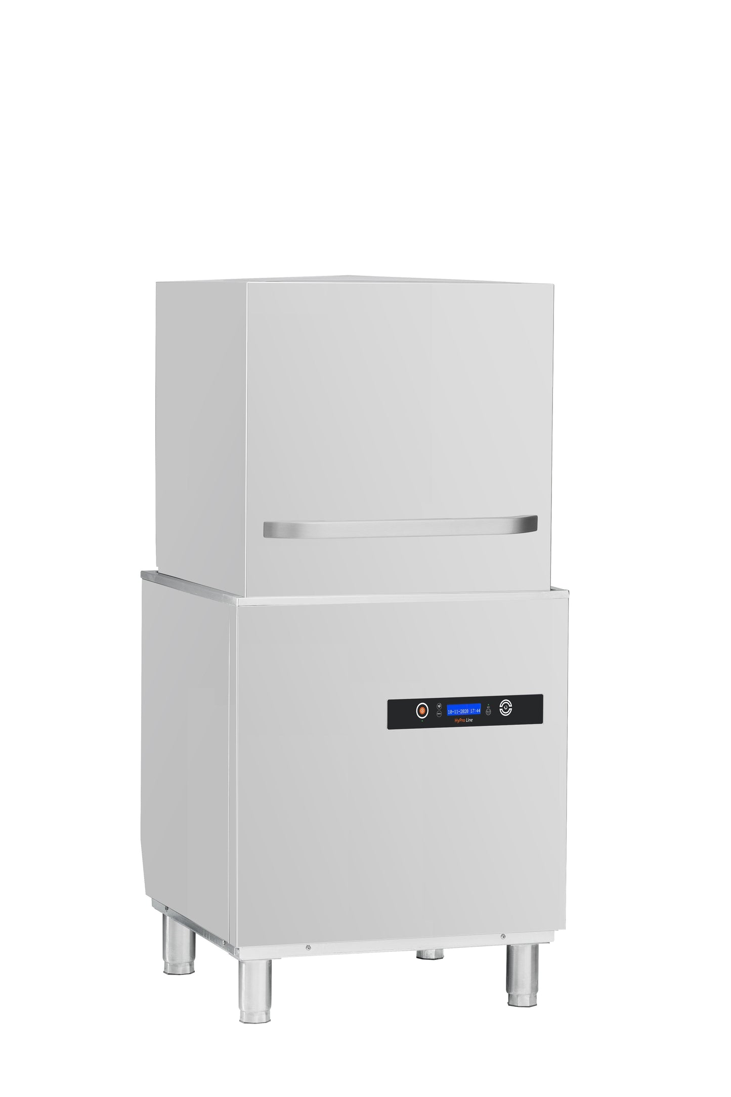 Haubenspülmaschine HYPRO Digital 54 SL 50x50 cm Korbmaß, mit Reiniger- & Klarspüldosierer, mit Ablaufpumpe, Drucksteigerungspumpe Made in Europe, 400 Volt