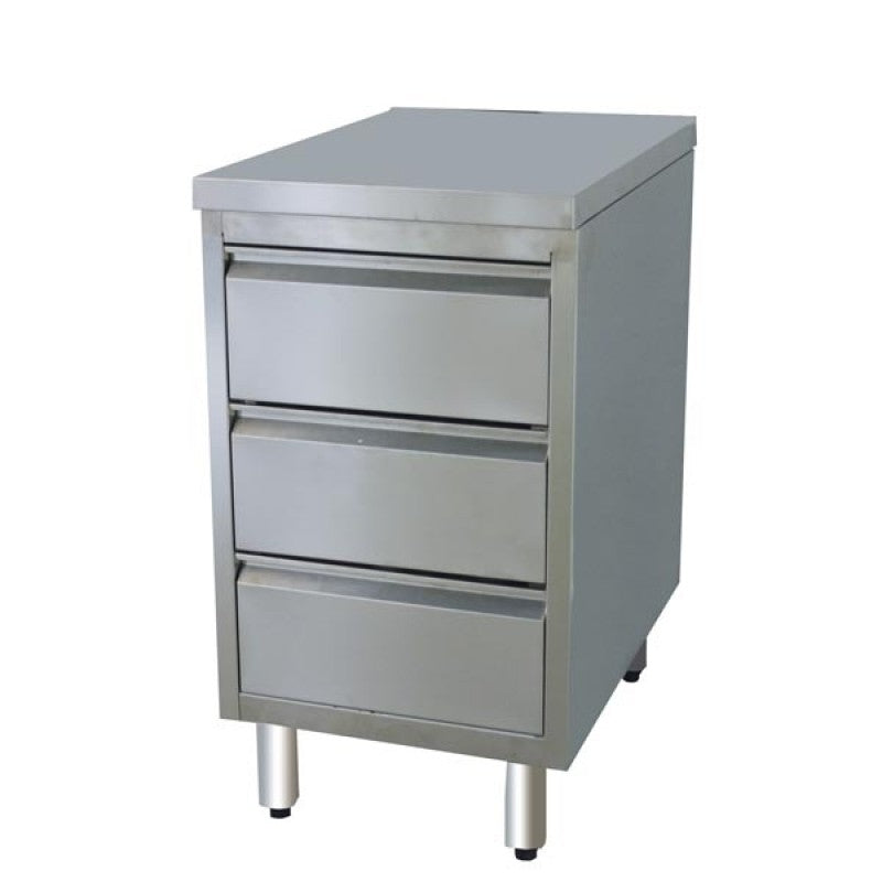 Armoire à tiroirs en inox BASIC 3 unité 700