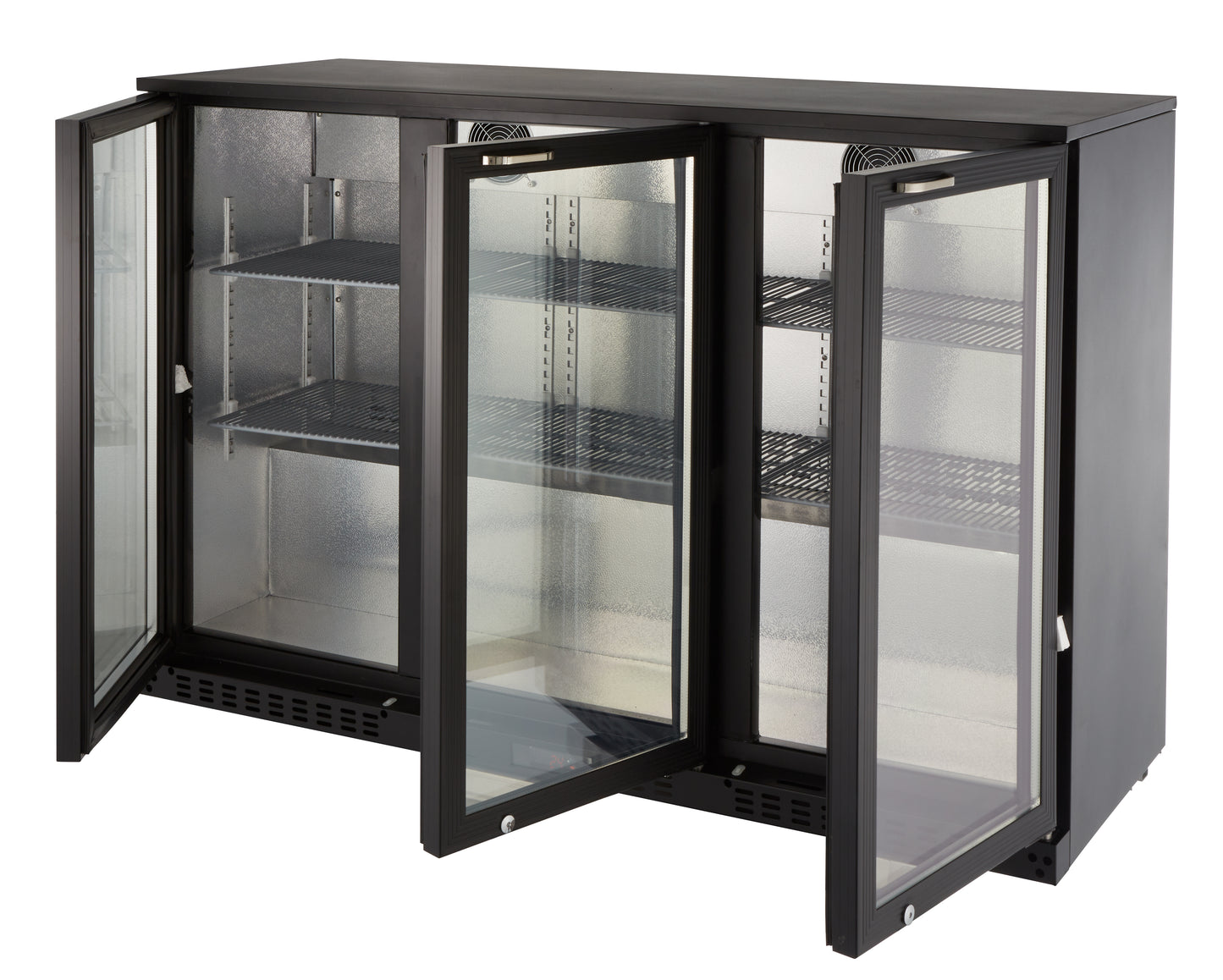 Barkühlschrank ECO 320 mit Klapptüren schwarz