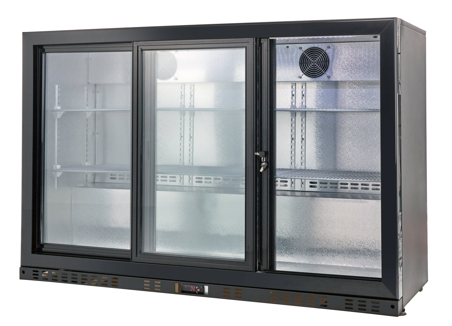 Barkühlschrank ECO 320 mit Schiebetüren schwarz