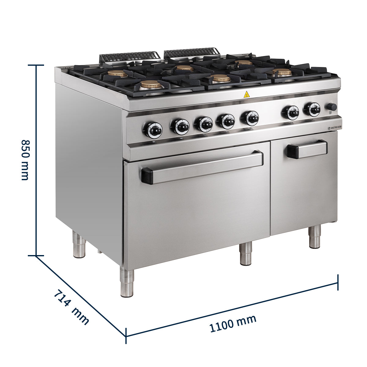 Cuisinière à gaz série 77 - 110/70 avec four à gaz 48 kW