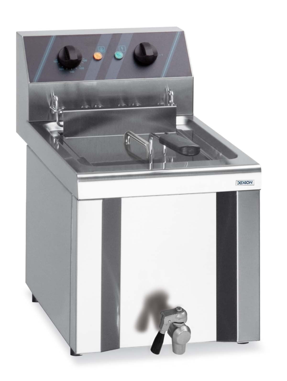 Friteuse électrique professionnelle 8 litres avec robinet de vidange, 400 V