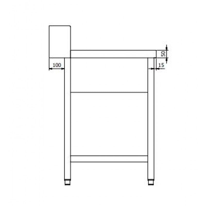 Table d'entrée PROFI 1200 x 700 droite