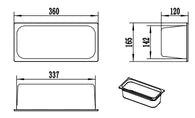 Eiskühltheke ECO 400, 1300 mm Breite inkl. Eisbehälter & Drahtkörbe, auf Rollen