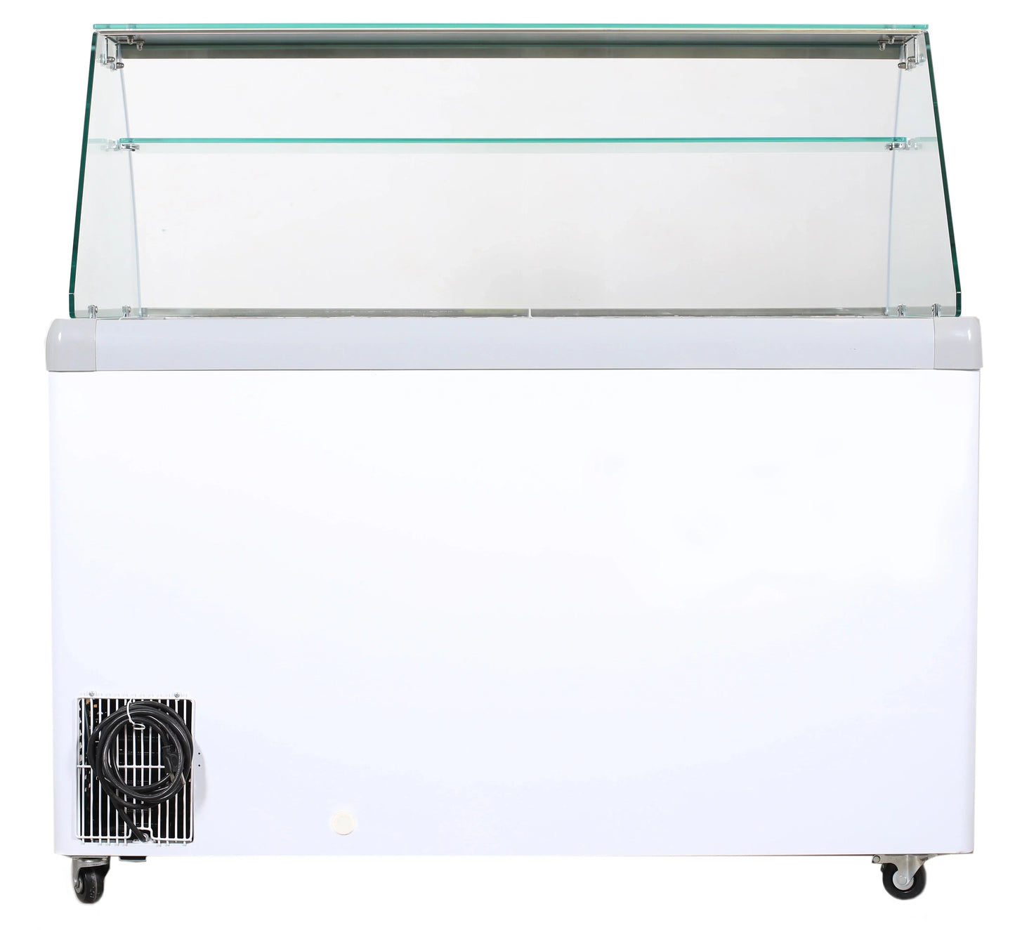 Eiskühltheke ECO 400, 1300 mm Breite inkl. Eisbehälter & Drahtkörbe, auf Rollen