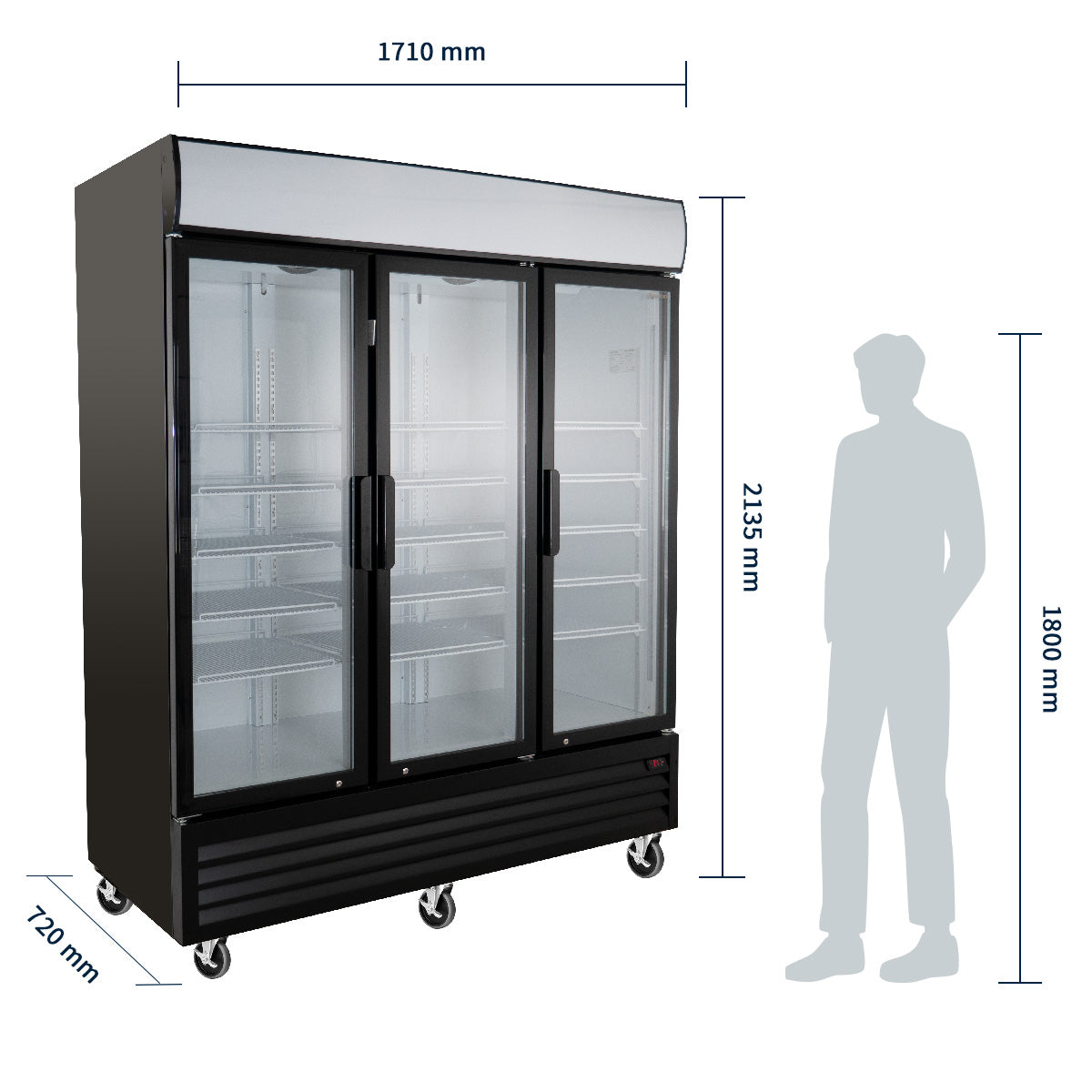 Réfrigérateur à boissons ECO 1500 avec portes pliantes et dessus lumineux