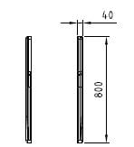 Comptoir réfrigéré PROFI 100 - façade ronde en verre, 1050 mm, avec éclairage LED