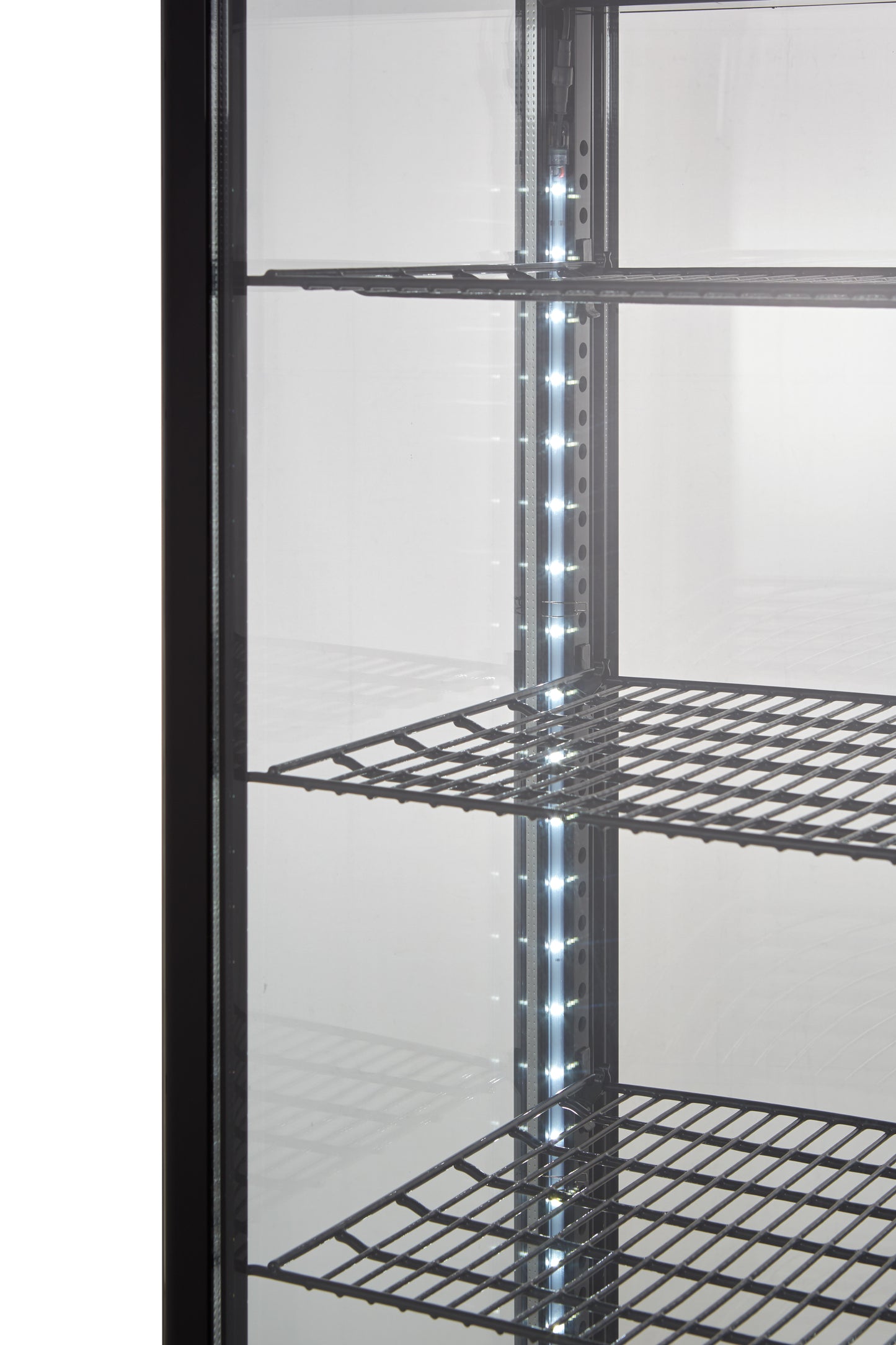 Kühlvitrine ECO 235 Liter, LED-Beleuchtung, 4 Roste, schwarz