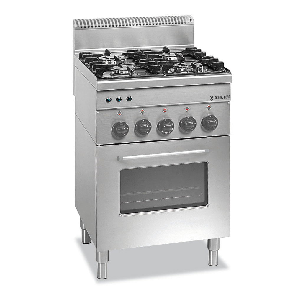 Gasherd Serie 66 - 60/60 mit Gasbackofen und Elektrogrill