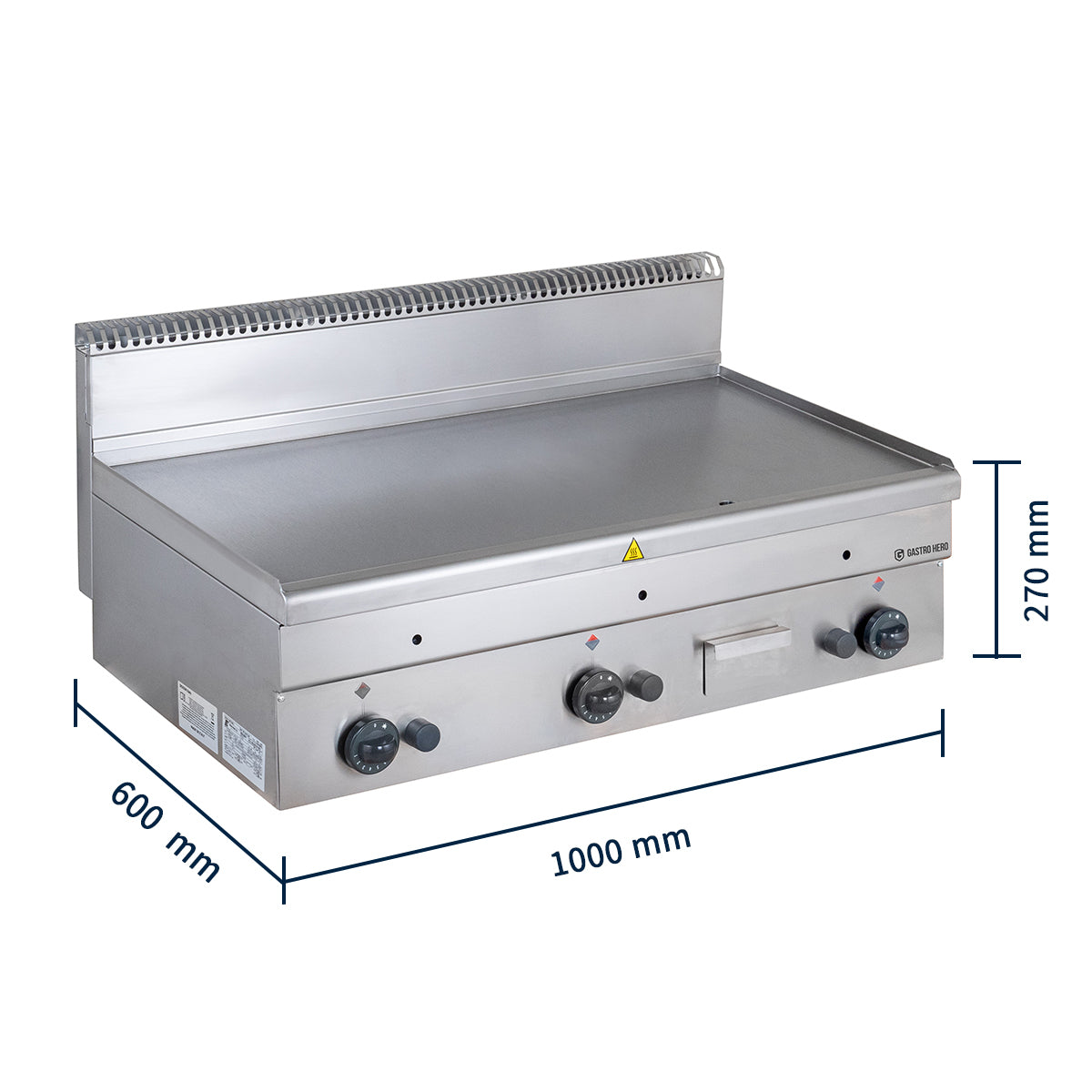 Gas-Grillplatte Serie 66 - 100/60 glatt Tischgerät