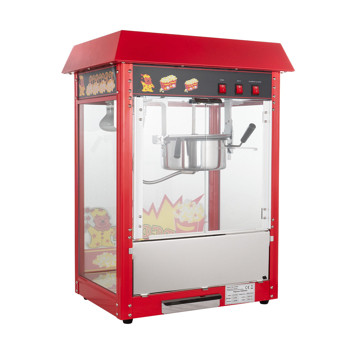 Popcornmaschine ECO 5 kg/h mit 1 Kessel