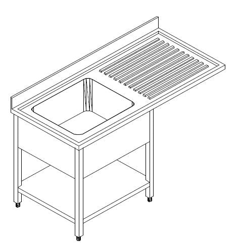 Spülzentrum ECO 12x6 mit 1 Becken Links