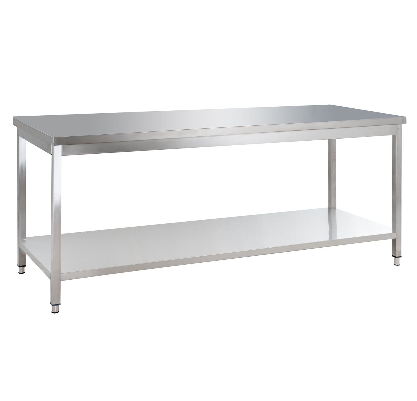 Table de travail en acier inoxydable Basic 16x6 avec base